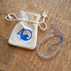 4Ocean Signature Bracelet (blue cord, clear beads)